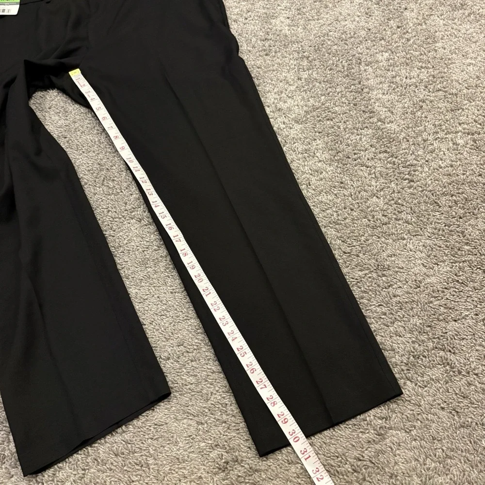 NEW HAGGARD MEN'S SUPER FLEX WAIST BAND GOLF / DRESS PANTS BLACK 38x30 HD70008